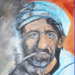 Homme à la pipe 40x50